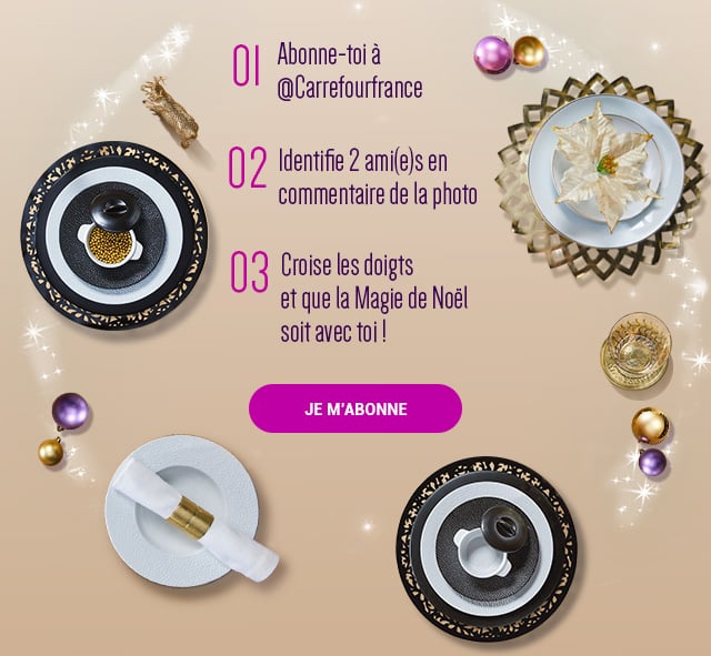 Abonne-toi à @Carrefourfrance | dentifie 2 ami(e)s en commentaire de la photo | Croise les doigts et que la Magie de Noël soit avec toi !