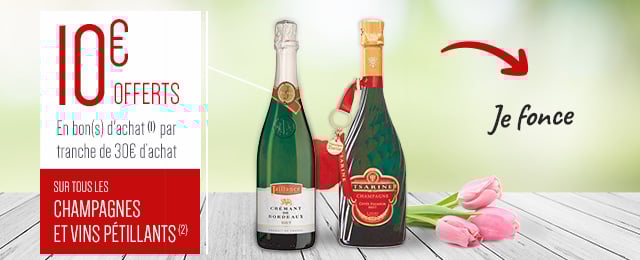 Offre sur tous les champagnes et vins pétillants(2)