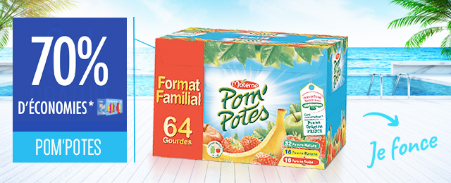 -70% de remise fidélité sur les Pom'Potes