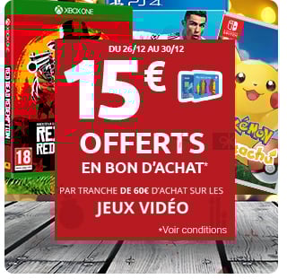 bon d'achat sur tous les jeux vidéo*