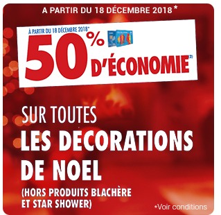 50% d'économie sur les décorations*