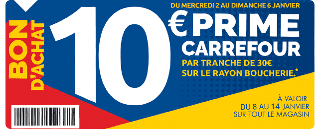 Bon d'achat Prime Carefour*