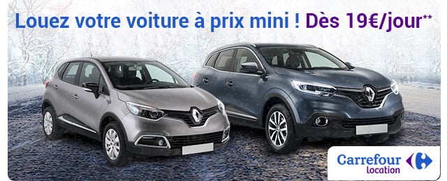 Pour vos vacances, louez votre voiture à prix mini ! Dès 19€/jour**