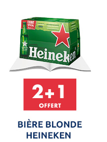 Bière blonde Heineken : 2+1 offert